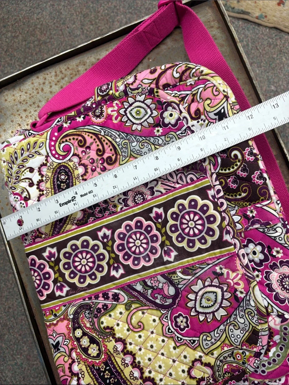Vera Bradley Metropolitan Messenger in Very Berry Paisley (Retired 2012) Pattern